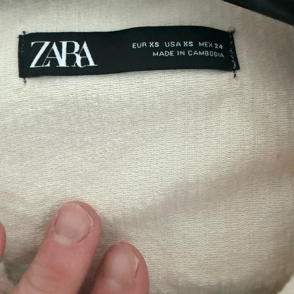 Zara Oversized Corduroy Shacket Jacket Size XS. Rough Hem. - Picture 6 of 9